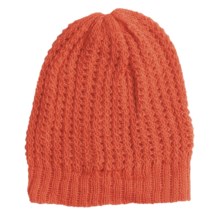 San York Honeycomb Beanie Hat - Alpaca (For Women) in Rust - Closeouts