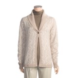 San York Jacquard Open Cardigan Sweater - Alpaca (For Women)