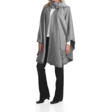San York Pure Alpaca Cape (For Women) in Grey - Overstock