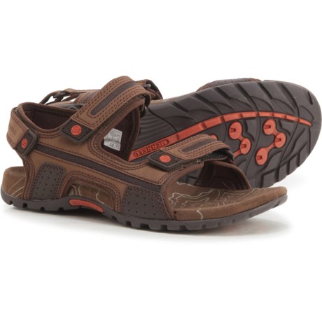 Merrell Sandspur Oak Sport Sandals - Leather (For Men) - DARK EARTH (8 )