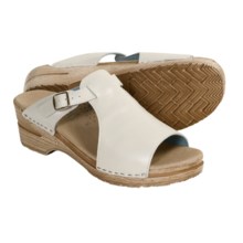 Sanita Dicte Metallic Slide Sandals (For Women) in White - Closeouts