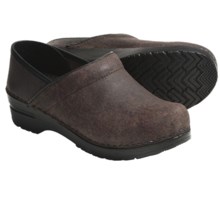 Sanita Professional Clogs - Distressed Leather (For Women) in Dark Brown - Closeouts