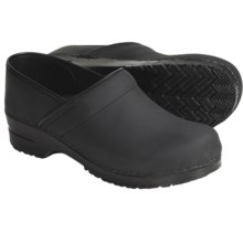 Sanita Professional Oiled Leather Clogs - Closed Back (For Men) in Black - Closeouts
