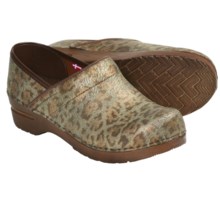 Sanita Professional Safari Clogs (For Women) in Brown Leopard - Closeouts