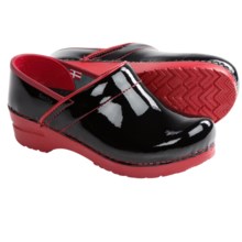 Sanita Professional Xenia Clogs - Patent Leather, Closed Back (For Women) in Black/Red - Closeouts