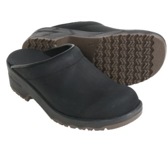 Sanita Viktor Clogs - Leather, Open Back (For Men) in Black