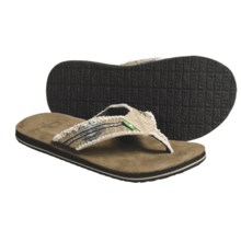 Sanuk Fraid So Thong Sandals - Flip-Flops (For Men) in Blue/Brown - Closeouts