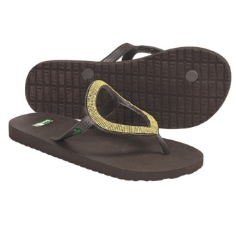 Sanuk Ibiza St. Tropez Flip-Flops (For Women) in Brown/Gold