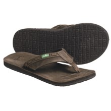 Sanuk Saddle Up Thong Sandals (For Men) in Brown - Closeouts