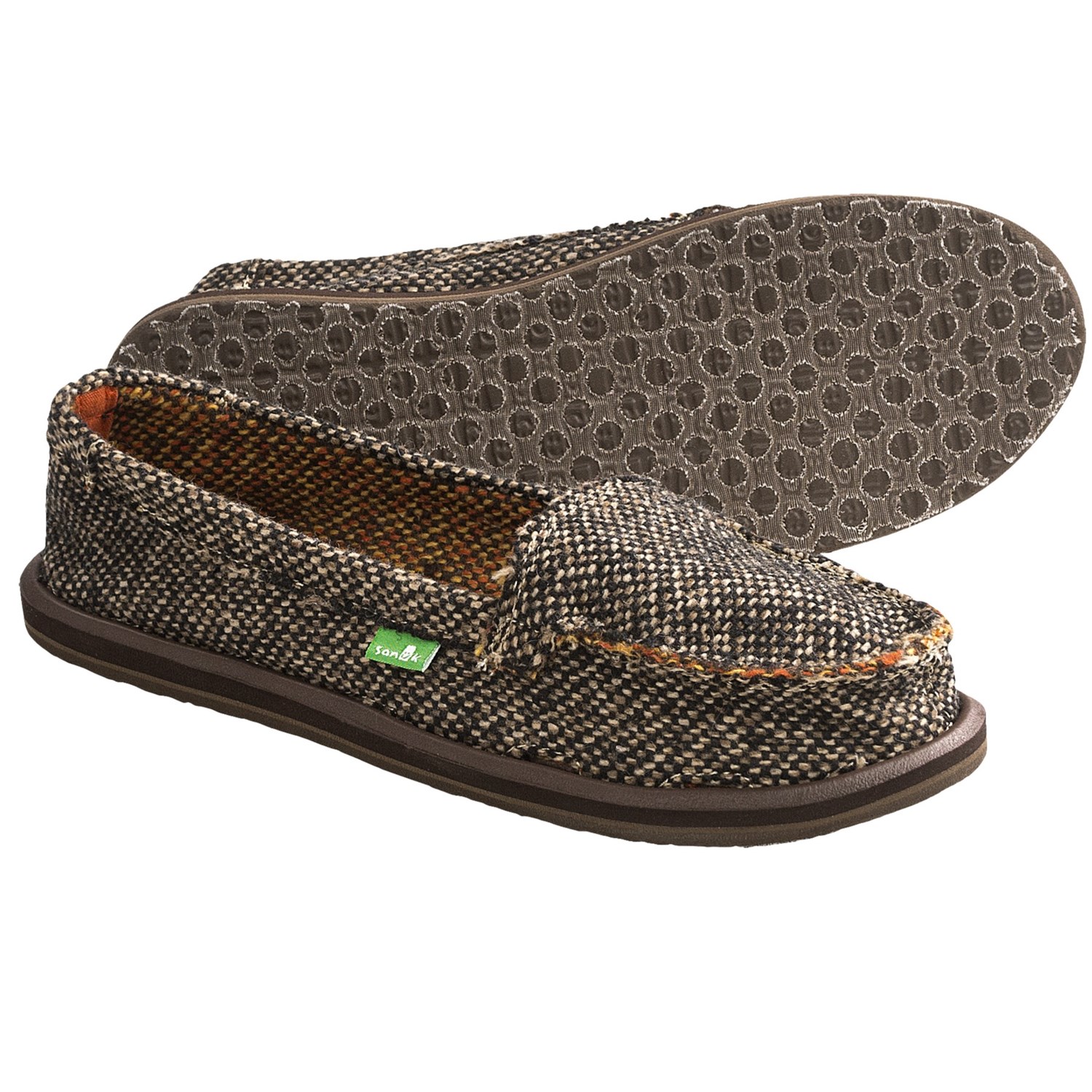 Aetrex Essence Valerie Slip-On Skimmer Casual Shoes in Brown Lamb