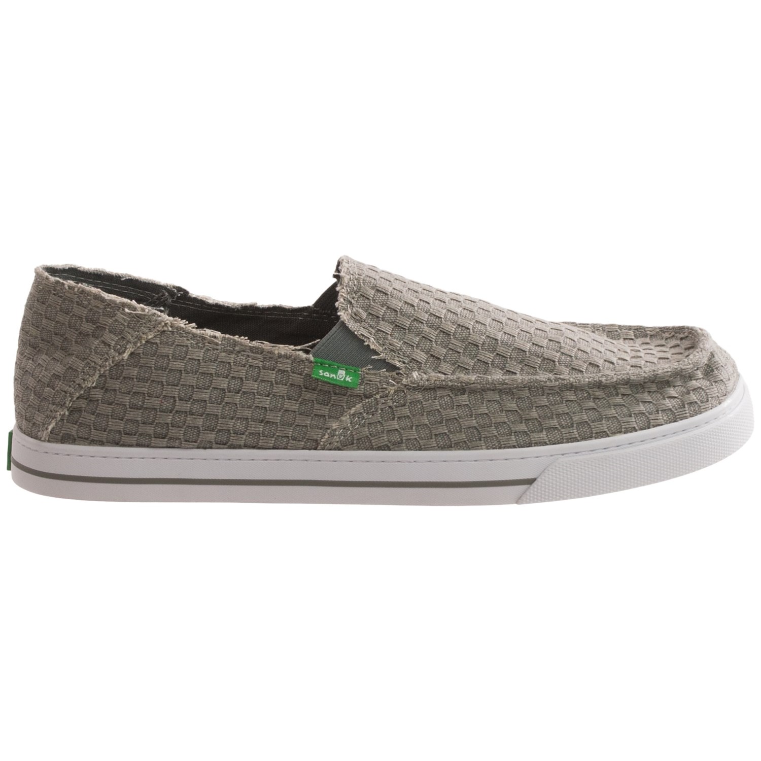 Shop by category Casual slip-on has double side stretch for easy on/off. Cushioned insole and lightweight fl exible sole. Manmade. Imported. Men's whole sizes only; half sizes order next larger size; M, W, XW widths.