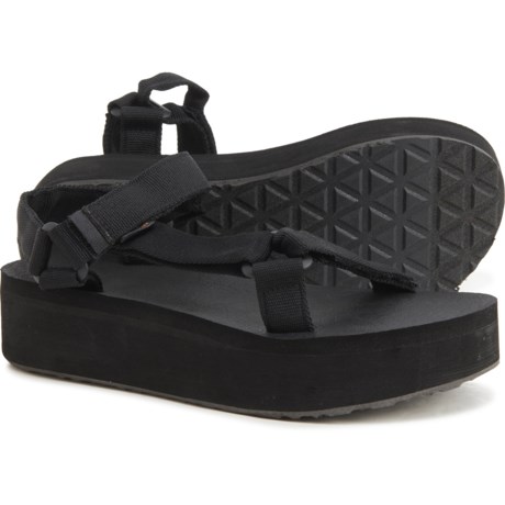 Cushionaire Sassy Flatform Sandals (For Women) - BLACK (8 )