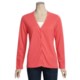 Satin Trim Button Cardigan Sweater (For Women)