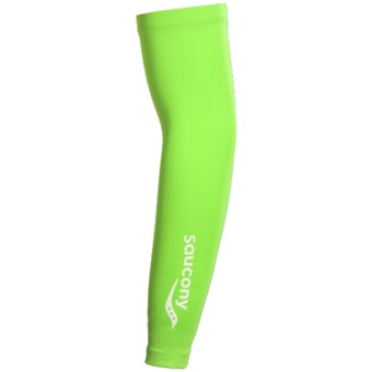 Saucony Arm Warmers - Powerknit LT (For Men and Women) in Nimble Green