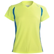 Saucony Axiom Printed Shirt - UPF 25, Short Sleeve (For Women) in Ion - Closeouts
