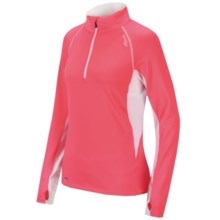 Saucony dryLETE Sportop - Zip Neck, Long Sleeve (For Women) in Vizipro Pink - Closeouts