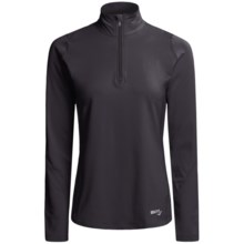 Saucony dryLETE® Thermal Sport Shirt - Zip Neck, Long Sleeve (For Women) in Black/Black - Closeouts