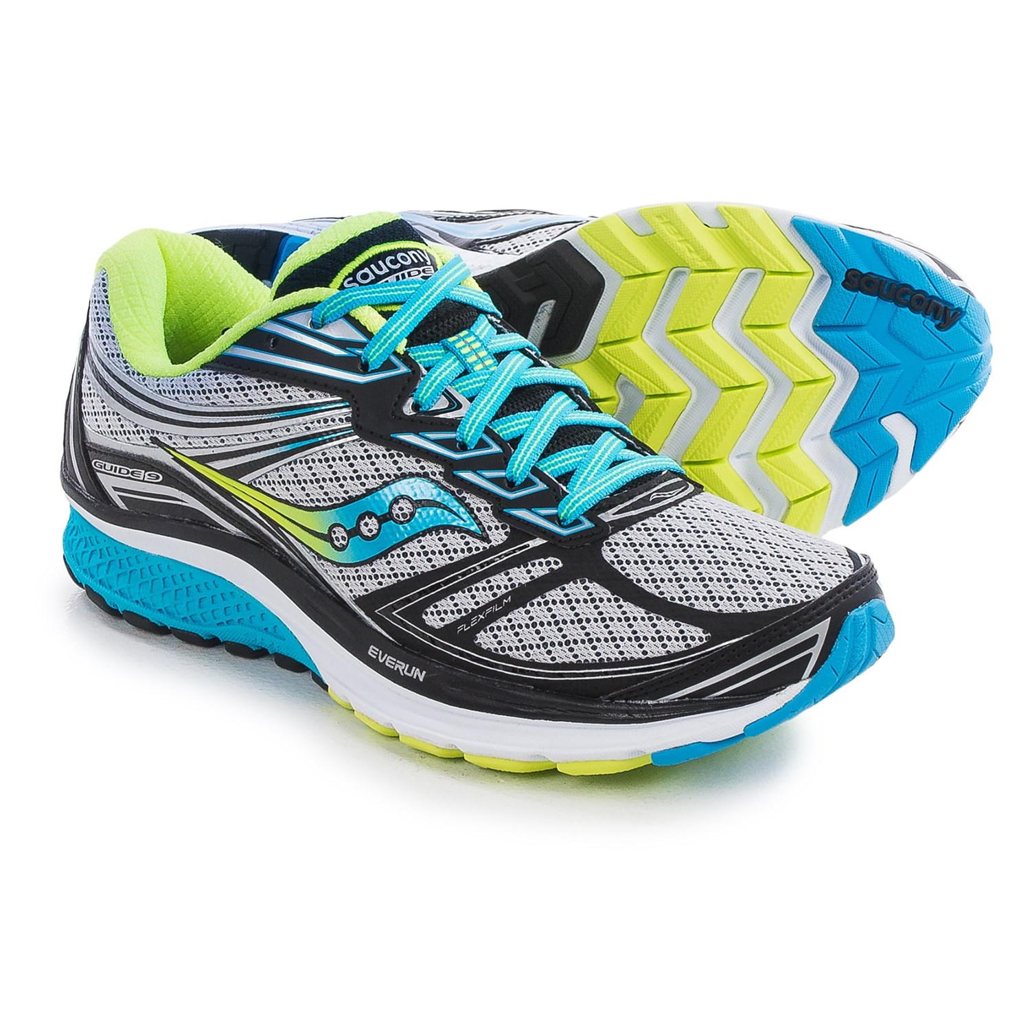 saucony guide 7 womens shoes greybluecitron