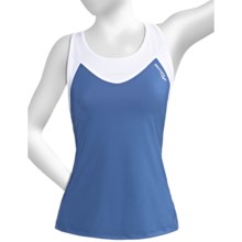 Saucony Ignite LT Shimmel Shirt - Shelf Bra, Racerback, Sleeveless (For Women) in Blue Crush/White - Closeouts