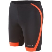 Saucony Inferno Tight Shorts (For Men) in Black/Vizipro - Closeouts