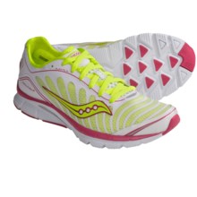 Saucony Kinvara 3 Running Shoes (For Women) in White/Citron/Pink - Closeouts