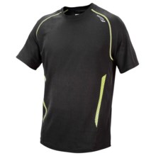 Saucony Kinvara Shirt - UPF 40-50+, Short Sleeve (For Men) in Black/Livewire - Closeouts