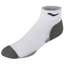 Saucony Quarter Tech Running Socks - Lightweight, Quarter Crew (For Men and Women) in White - Closeouts