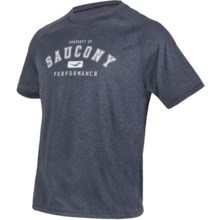 Saucony Revel Graphic Shirt - Raglan Short Sleeve (For Men) in Navy/White - Closeouts