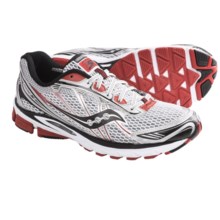 Saucony Ride 5 Running Shoes (For Men) in White/Silver/Bright Red - Closeouts