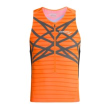 Saucony Tri Zip Tank Top - UPF 50+ (For Men) in Vizipro - Closeouts