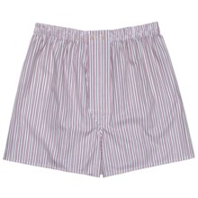Savile Collection by Derek Rose Boxer Shorts - Cotton (For Men) in White/Red/Sage Stripe - Closeouts