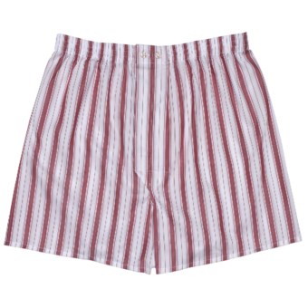 Savile Collection by Derek Rose Boxer Shorts - Cotton (For Men) in Wine/White/Blue Stripe