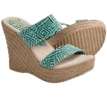 Sbicca Kelli Wedge Sandals (For Women) in Turquoise - Closeouts