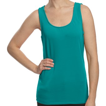 Scoop Neck Shell - Sleeveless (For Women) in Teal