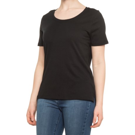 Eddie Bauer Scoop Neck T-Shirt - Short Sleeve (For Women) - BLACK (M )