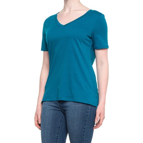 Eddie Bauer Scoop Neck T-Shirt - Short Sleeve (For Women) - PEACOCK (S )