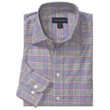 Scott Barber 4x4 Twill Houndstooth Sport Shirt - Hadley Spread Collar, Long Sleeves (For Men) in Blue/Purple/Yellow - Closeouts