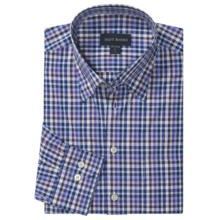 Scott Barber Andrew Fancy Multi-Check Sport Shirt - Hidden Button-Down Collar, Long Sleeve (For Men) in French Blue/Purple/White - Closeouts