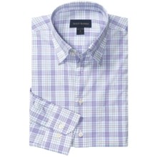 Scott Barber Andrew Multi-Check Sport Shirt - Long Sleeve (For Men) in Whtie/Lilac/Grey - Closeouts