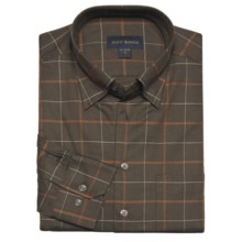 Scott Barber Andrew Sport Shirt - Fancy Check, Long Sleeve (For Men) in Olive/Tan/White - Closeouts