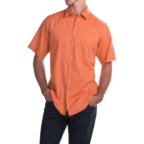 Scott Barber Charles Bedford Corded Shirt Button Front, Short Sleeve (For Men)