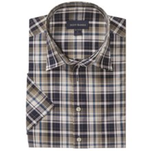 Scott Barber Charles Multi-Check Shirt - Short Sleeve (For Men) in Brown/Blue/Black - Closeouts