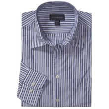Scott Barber Christopher Fancy Stripe Sport Shirt - Long Sleeve (For Men) in Charcoal/Blue - Closeouts