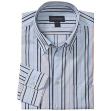 Scott Barber Dermer Sport Shirt - Dobby Stripe, Long Sleeve (For Men) in Blue/Purple/Orange - Closeouts