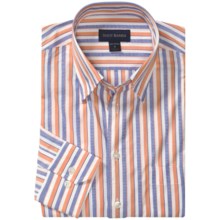Scott Barber Dermer Stripe Sport Shirt - Long Sleeve (For Men) in Orange/Blue/White - Closeouts
