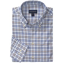 Scott Barber James 4x4 Check Sport Shirt - Twill, Long Sleeve (For Men) in White/Blue/Tan - Closeouts