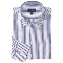 Scott Barber James Basic Stripes Sport Shirt - Long Sleeve (For Men) in Lime/Plum/Blue - Closeouts