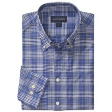 Scott Barber James Sport Shirt - Glen Plaid, Long Sleeve (For Men) in Blue/White/Navy - Closeouts