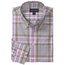 Scott Barber James Sport Shirt - Glen Plaid, Long Sleeve (For Men) in Grey/White/Plum - Closeouts