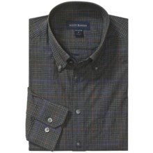 Scott Barber Melange Check Sport Shirt - Cotton, Long Sleeve (For Men) in Charcoal/Purple/Rust - Closeouts